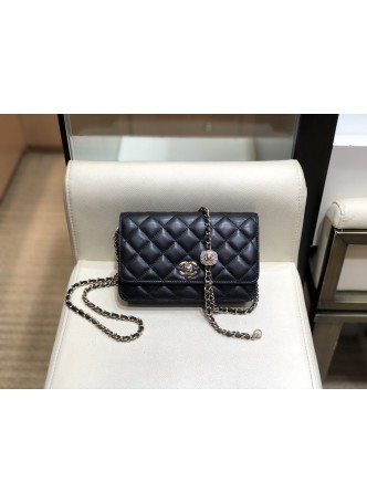 CHANEL WOC WALLET ON CHAIN BAG WITH ADJUSTABLE CHAIN